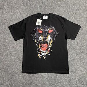 Warren Lotas Fierce Dog Black T Shirt